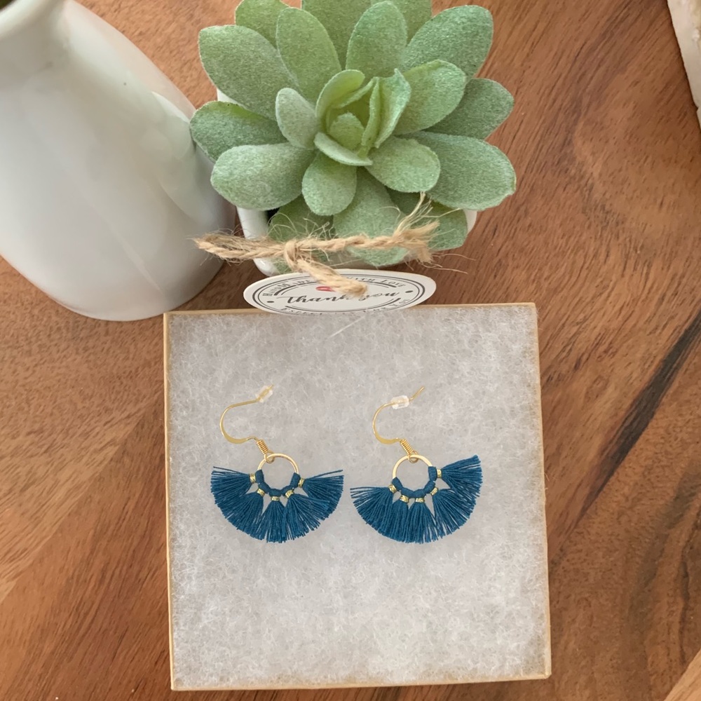 18k Gold Plated Tassel Earrings ~ Handmade!